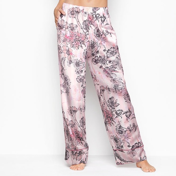 NWT Victoria’s Secret floral satin sleep pj pants - Picture 2 of 4